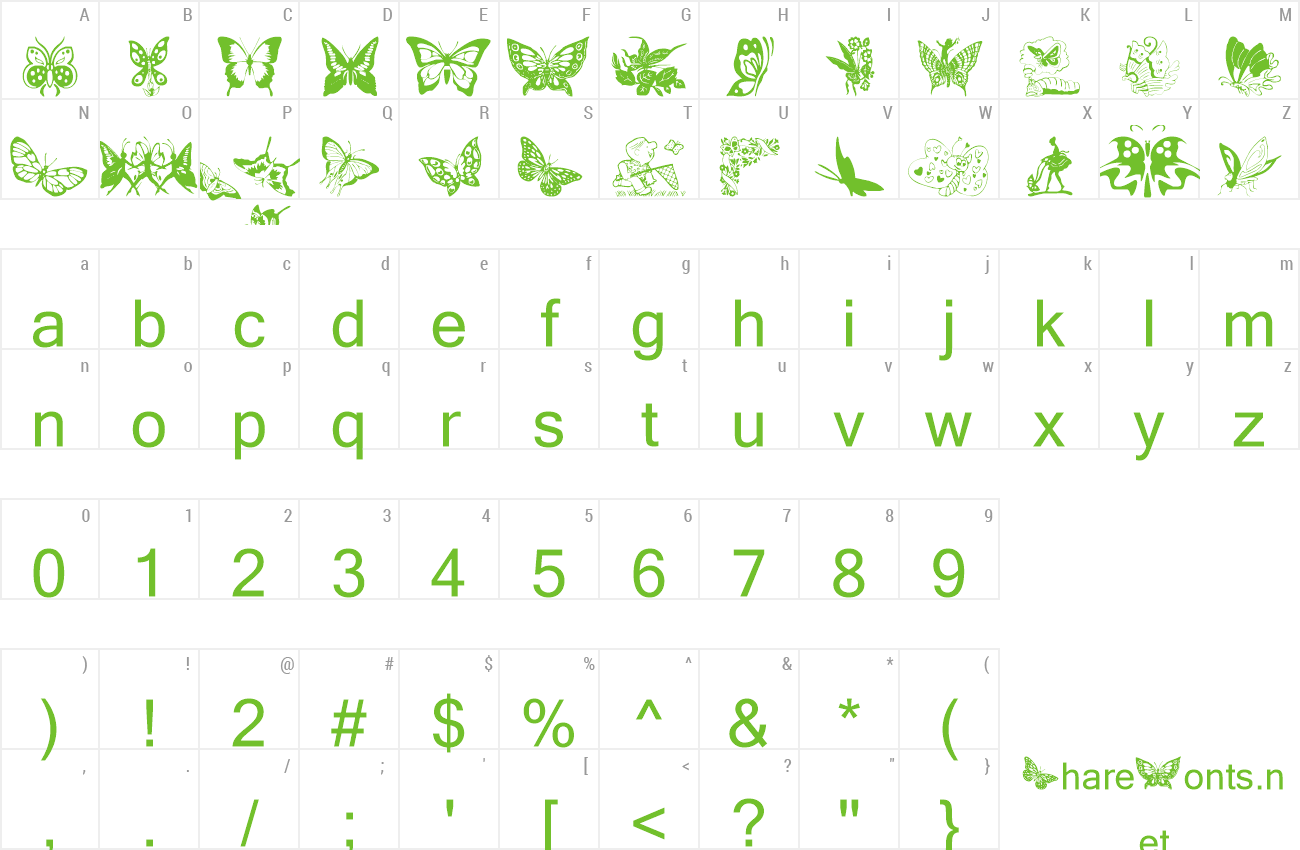 Font butterflies_csp preview